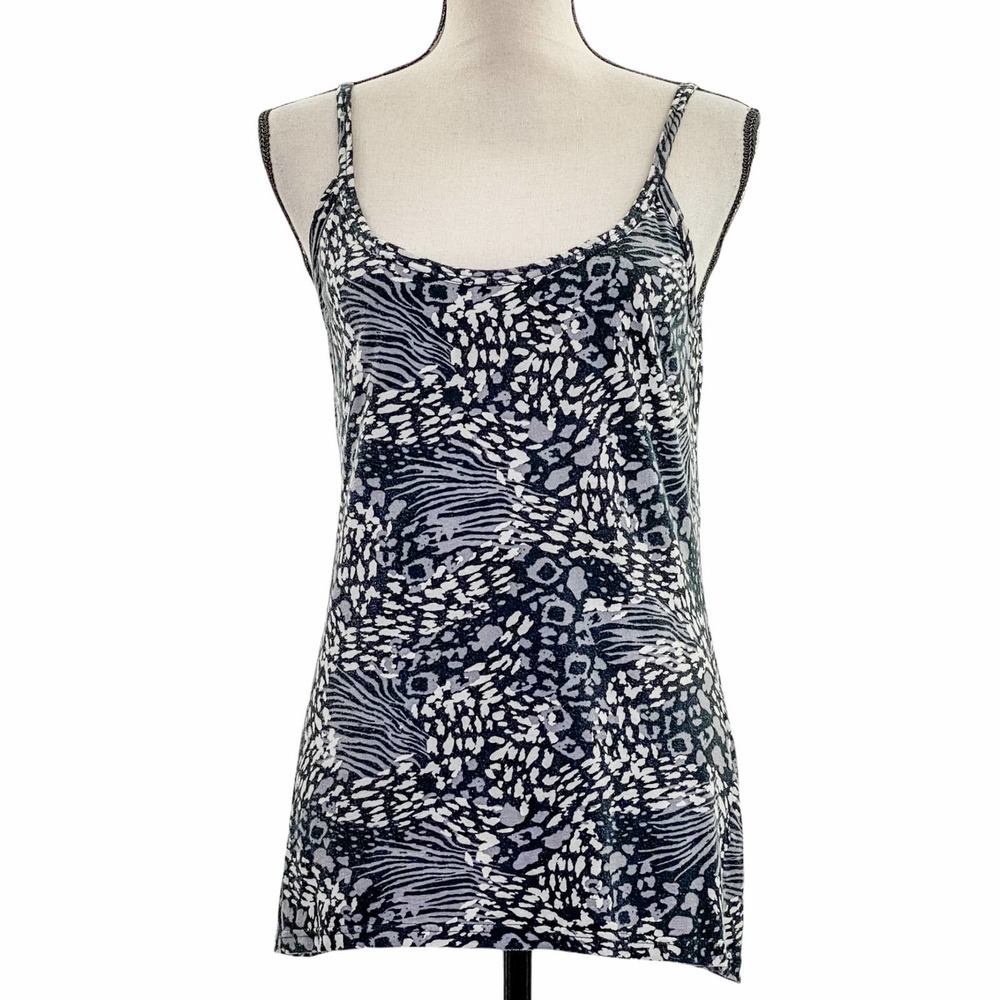 Op Black & White Animal Print Camisole Tank Top